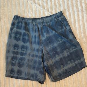 lululemon athletica Blue Tie-Dye Athletic Shorts